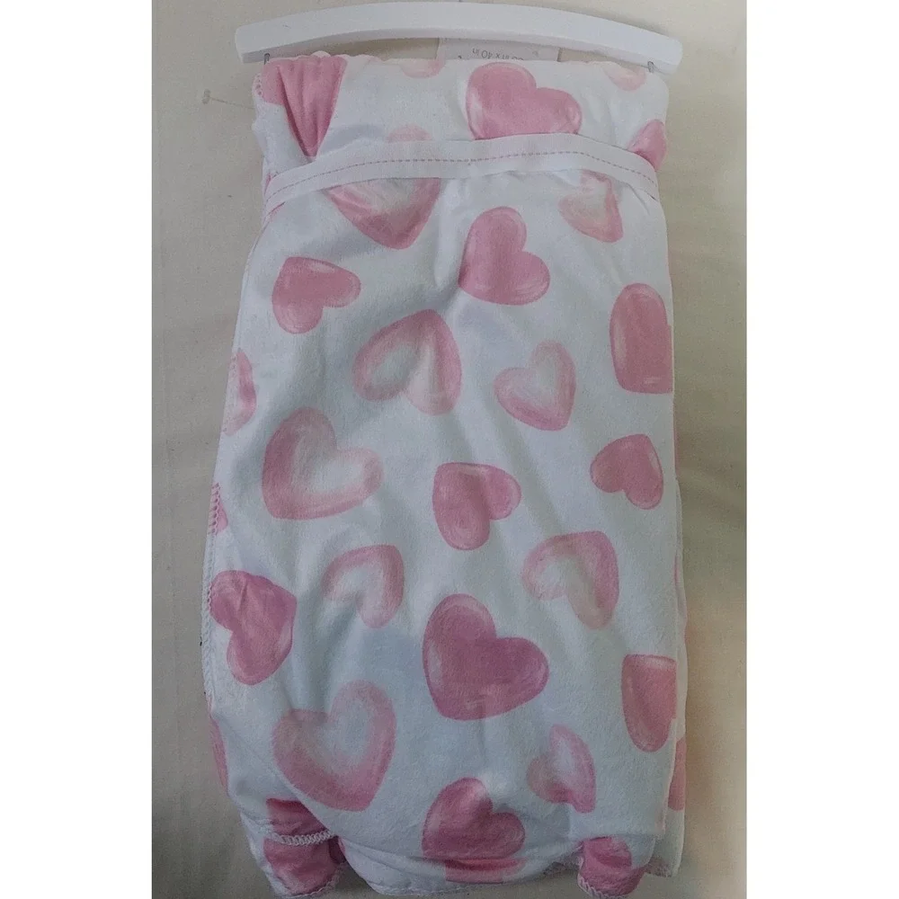 Sweet Love Valentina Pink‎ Heart Reversible Sherpa Baby Blanket 30x40 SLB-7915